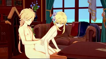 Genshin Impact Hentai Aether And Lumine Sucking And Fucking 3D Anime Cartoon Video Game Porn Video